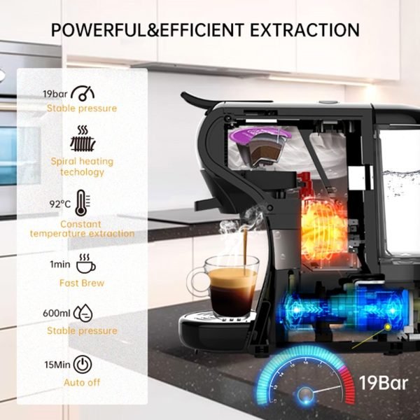HiBREW H1A 4 IN 1 Expresso Coffee Machine - Image 5