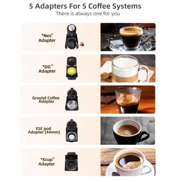 HiBREW H2B 5 in 1 Multi-Capsule Cold & Hot Coffee Maker (Black) - Image 4