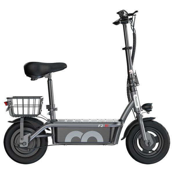 iScooter F2 Electric Scooter with Seat & Rear Basket - Image 2