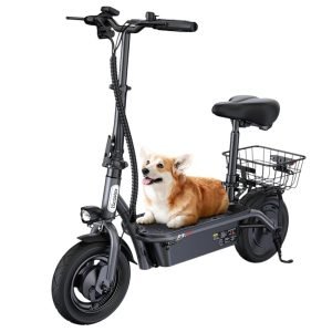 iScooter F3 Electric Scooter with Seat & Rear Basket