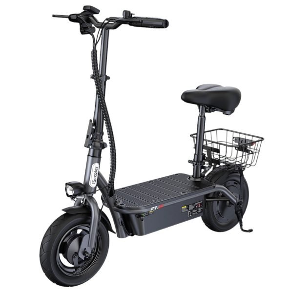 iScooter F3 Electric Scooter with Seat & Rear Basket - Image 4