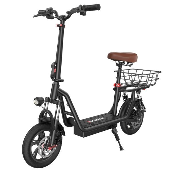 iScooter i12 Electric Scooter with Seat & Rear Basket - Image 4